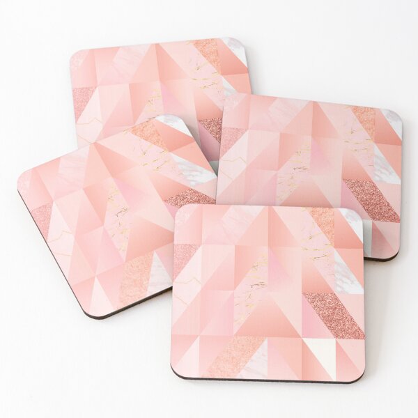 Item preview, Intense Bronze Girly Pink Glitter Geometric Marble Pattern Background designed and sold by Vic Torys ☆.