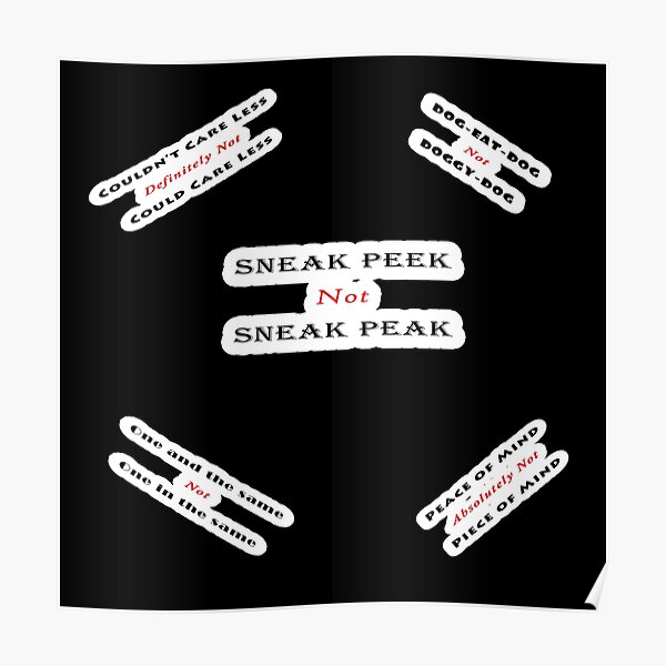 Sneak Peek Posters Redbubble