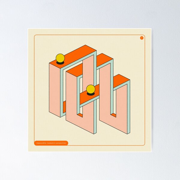 Vista previa del artículo con la obra «GEOMETRÍA IMPOSIBLE 17», diseñado y vendido por JazzberryBlue.