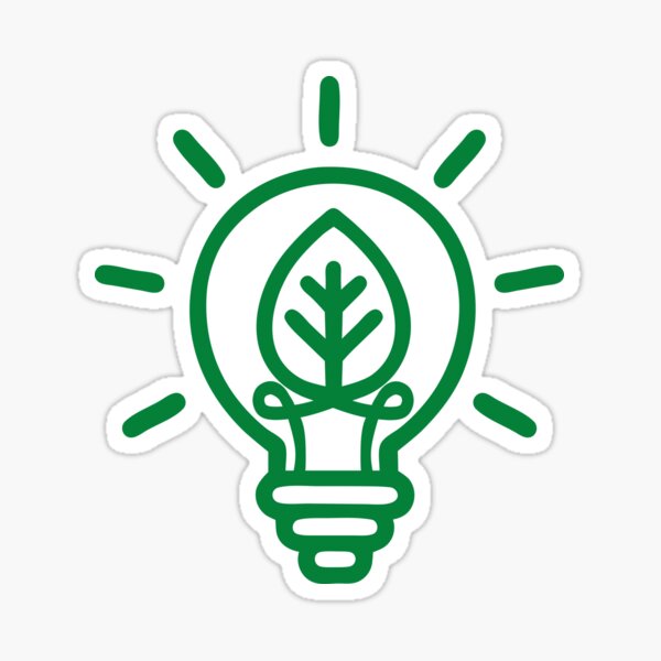 "Leaf Bulb Green Energy" Sticker for Sale by TheDonutWarrior Redbubble