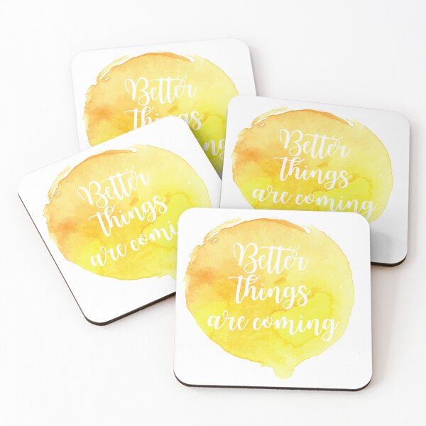 Item preview, Better things are coming - Yellow Watercolor designed and sold by KarolinaPaz.