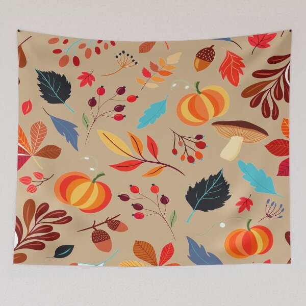 Item preview, Tan Autumn Botanicals in Shades of Orange, Rust, Brown designed and sold by AlteredAtelier.
