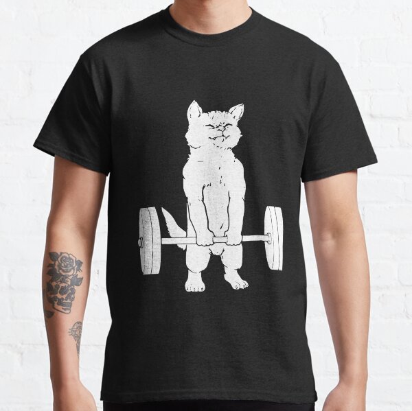 cat weightlifting shirt