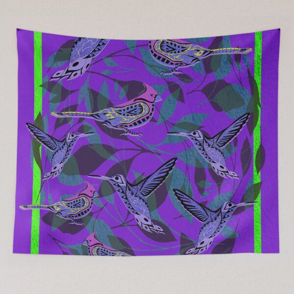 Item preview, boho floral birds mockingbird mexican patterns ecopop designed and sold by jorgelebeau.