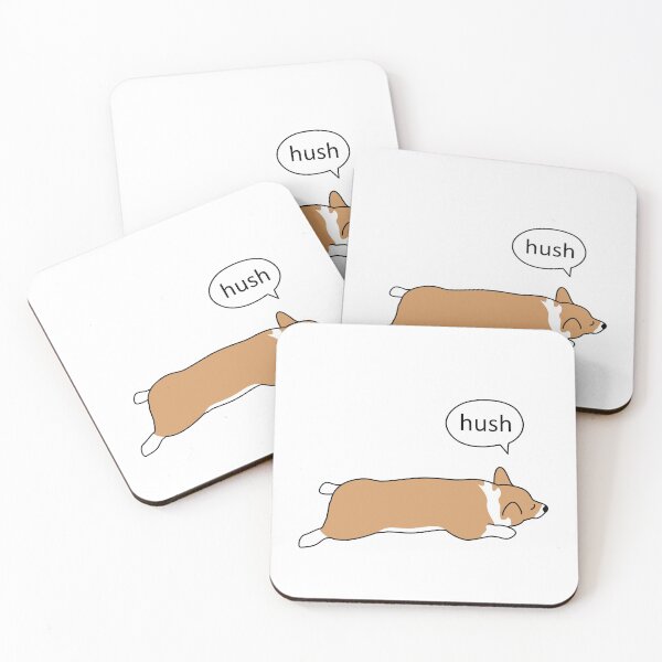 Item preview, Splooting Red Corgi - Hush designed and sold by MaplewoodMerch.