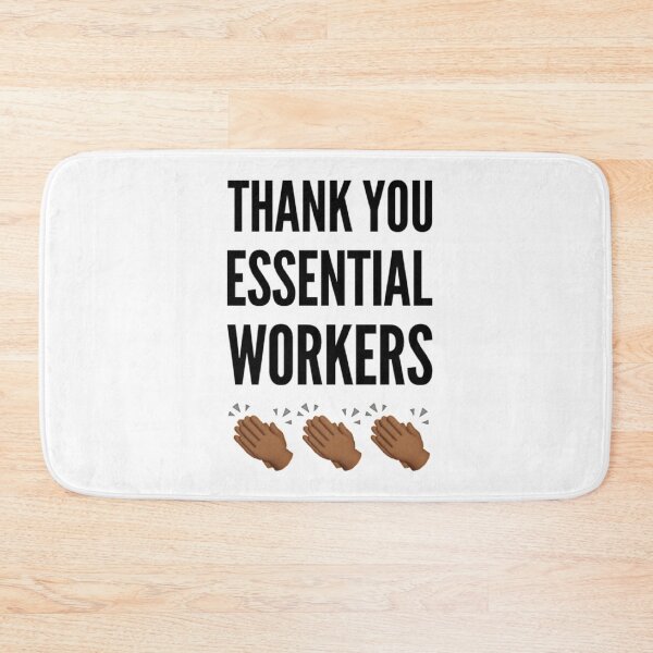 Item preview,  Thank You Essential Workers (clapping) black designed and sold by LiveAndGlow.