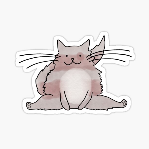 Item preview, Fluffy Happy Legs Out Kitten designed and sold by Ladyofcats.