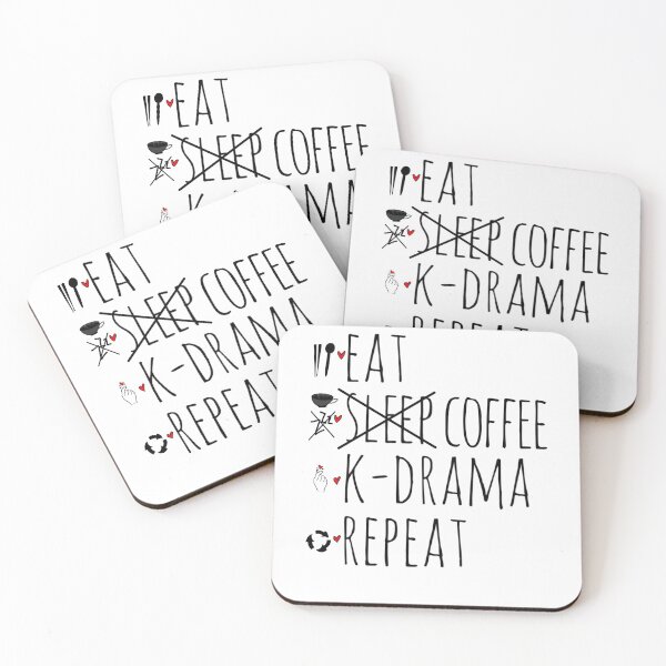 Item preview, Eat. Sleep...Coffee. K-drama. Repeat. designed and sold by dorkysince1994.