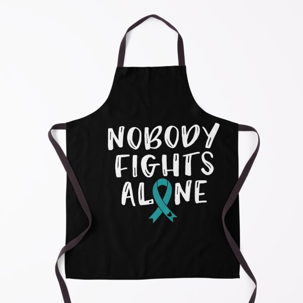 Item preview, Nobody Fights Alone - Ovarian Cancer Awareness Teal Ribbon September designed and sold by NotEnoughSpoons.