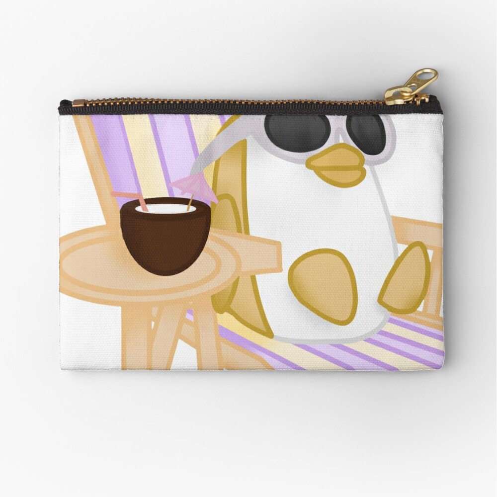 Adopt Me Golden Penguin Zipper Pouch By Lipertu Redbubble - adopt me gold penguin roblox