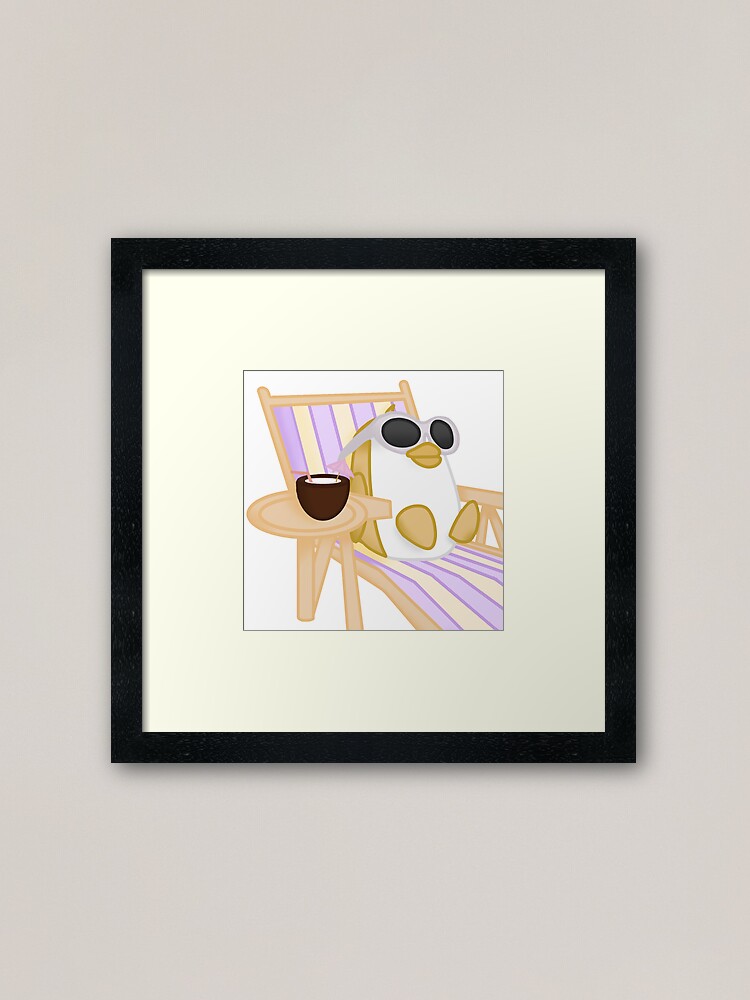 Adopt Me Golden Penguin Framed Art Print By Lipertu Redbubble - golden penguin roblox