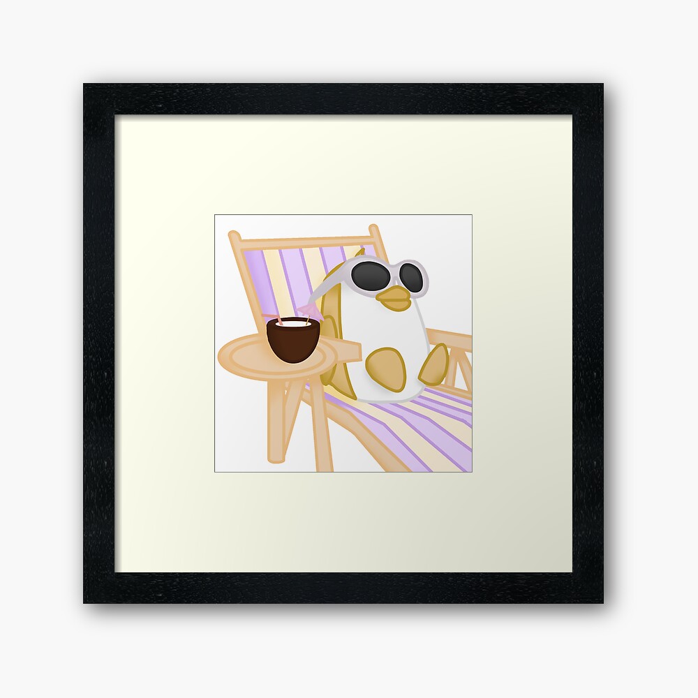 Adopt Me Golden Penguin Framed Art Print By Lipertu Redbubble - how to get a free legendary golden penguin in adopt me roblox