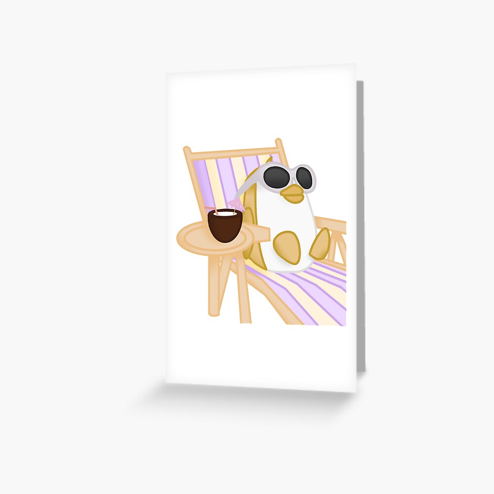 Adopt Me Golden Penguin Greeting Card By Lipertu Redbubble - adopt me gold penguin roblox