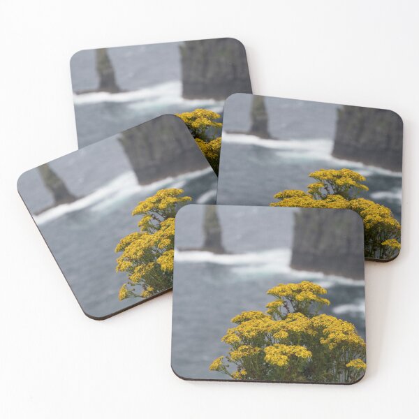 Item preview, Yellow flowers at cliffs of Moher in Galway, Ireland designed and sold by willowbb.