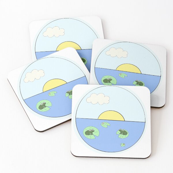 Item preview, frogs on lily pads sticker designed and sold by elliedoesart0.