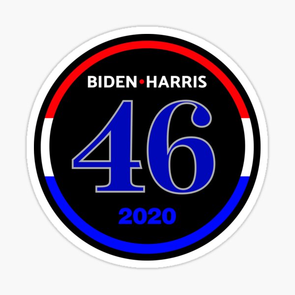 46 Biden Harris 2020 Election - Red, White and Blue Sticker