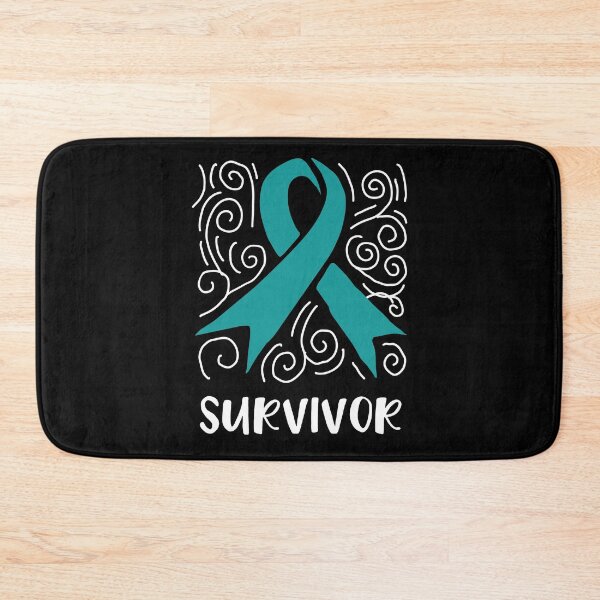 Item preview, Ovarian Cancer Awareness Teal Ribbon Doodle Swirl Survivor September designed and sold by NotEnoughSpoons.