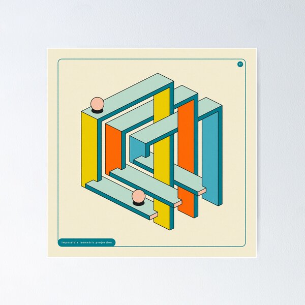 Vista previa del artículo con la obra «GEOMETRÍA IMPOSIBLE 27», diseñado y vendido por JazzberryBlue.