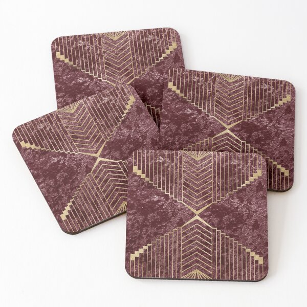 Item preview, Art Deco Rich Burgundy Velvet designed and sold by RoseAesthetic.