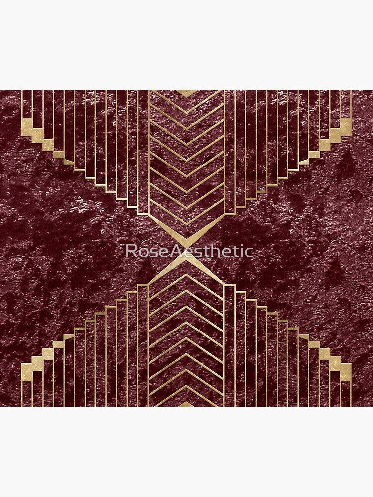 Art Deco Rich Burgundy Velvet by RoseAesthetic