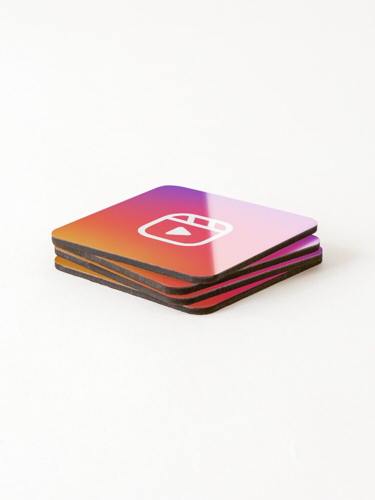 Instagram Reels Logo Gradient Background | Coasters (Set of 4)