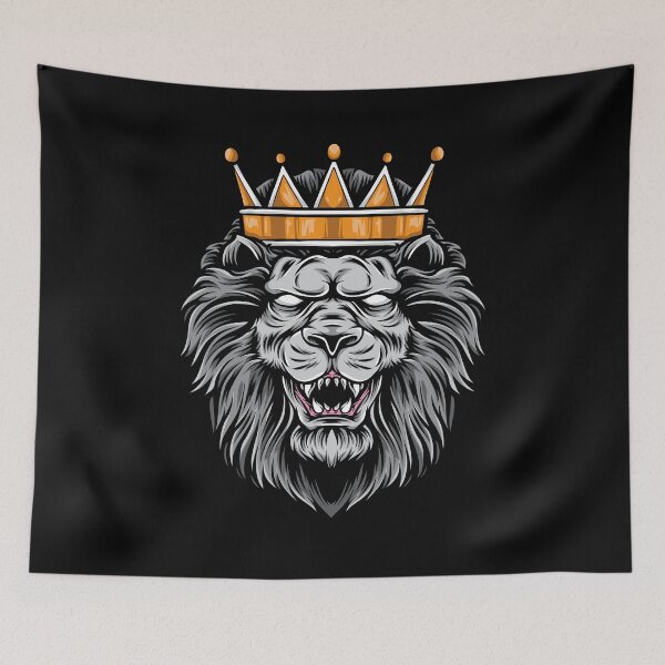 Item preview, King Lion, Crowned Lion, Fierce Lion, Lion designed and sold by OutLoudDesigns.