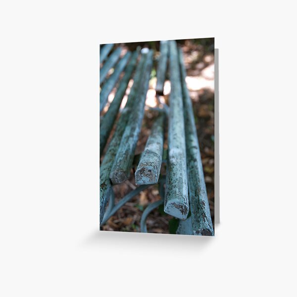 Broken Bench Depth of Field photo Greeting Card