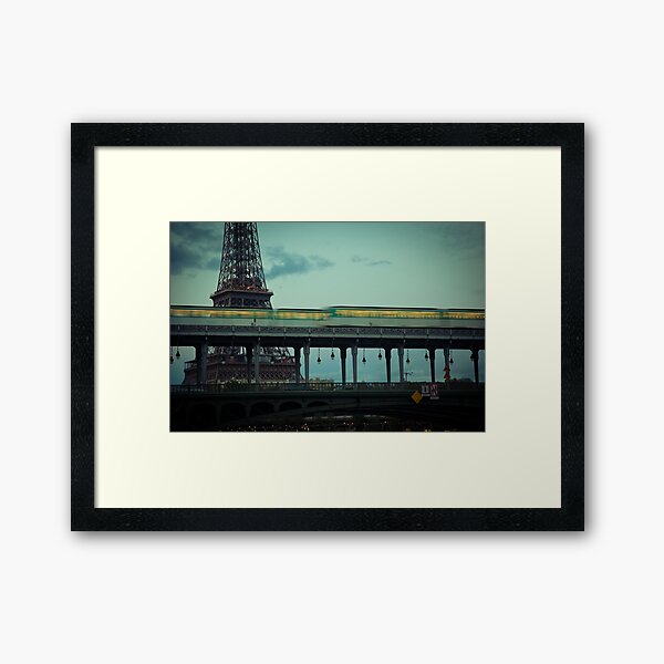 Le Metro and the Eiffel Tower Framed Art Print