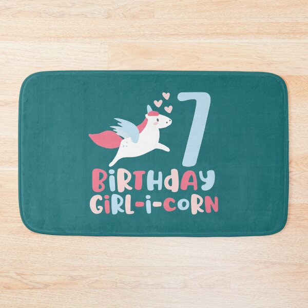 Item preview, Kids Birthday Girl-i-Corn Unicorn Alicorn Lovers Happy 7th Bday graphic designed and sold by doodabobs.