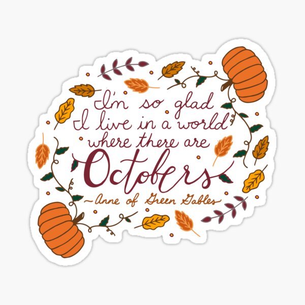 Item preview, October | Fall | Autumn | Quote | Typography  designed and sold by Hilary Leslie.