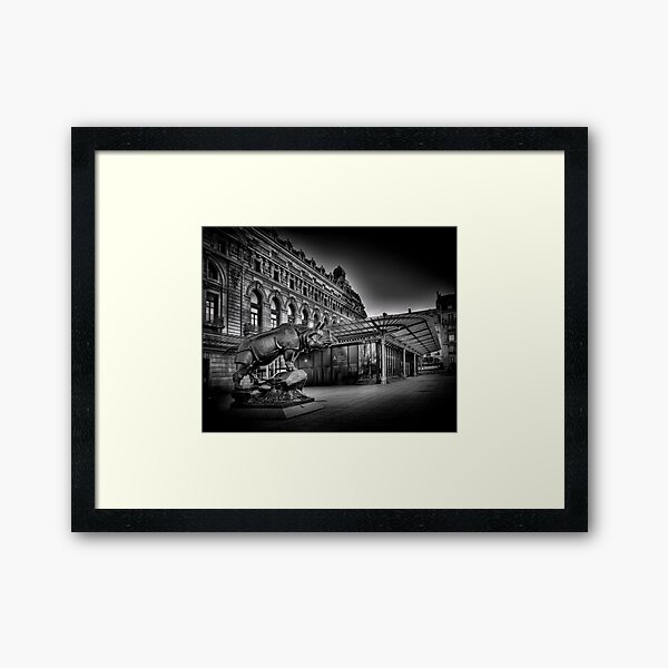 Musee D'Orsay Paris Black and White Framed Art Print