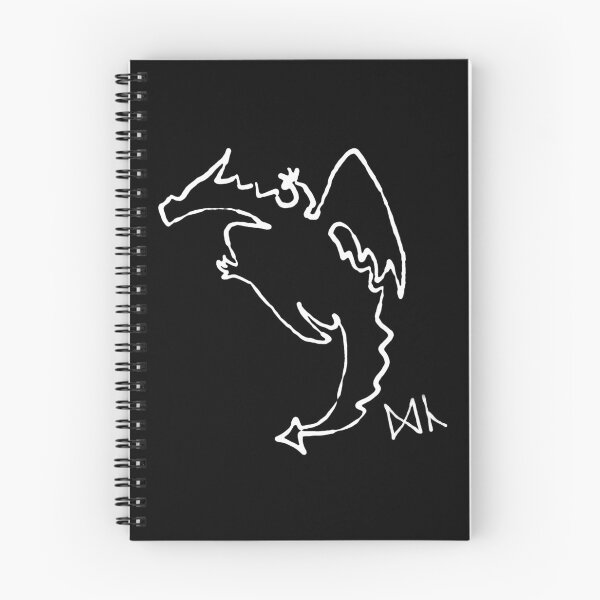 Item preview, Simple White Dragon Ink Logo with DC Initials - Black designed and sold by DevinCrystie.