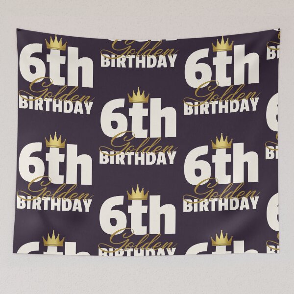 Item preview, Kids 6th Golden Birthday Year Age Crown graphic designed and sold by doodabobs.