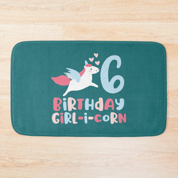Item preview, Kids Birthday Girl-i-Corn Unicorn Alicorn Lovers Happy 6th Bday design designed and sold by doodabobs.