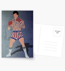 Rocky Balboa From Rocky Typography Quote Design Postcards