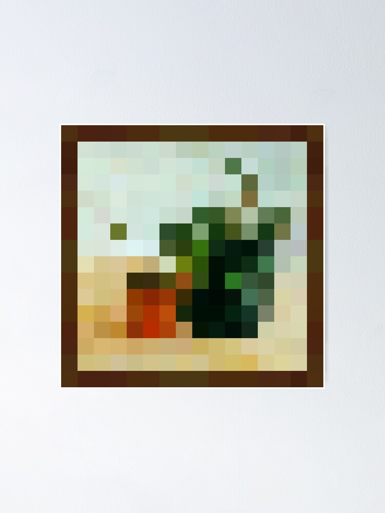 Plant Minecraft Painting Poster For Sale By Hot Bean Redbubble