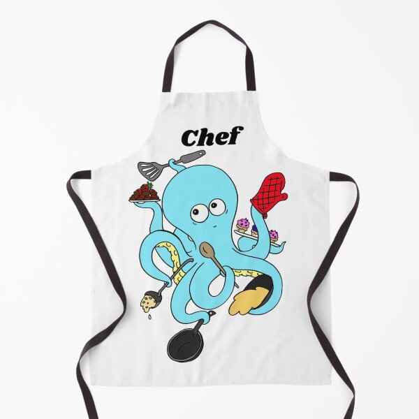 Item preview, Cute and Funny Octopus Chef Baker and Cook Design designed and sold by Monica C. Webster.
