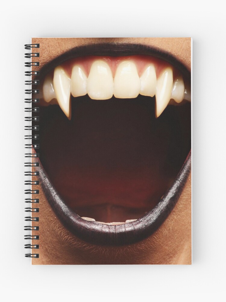 funny mouth vampire Spiral Notebook for Sale by ZiphGames