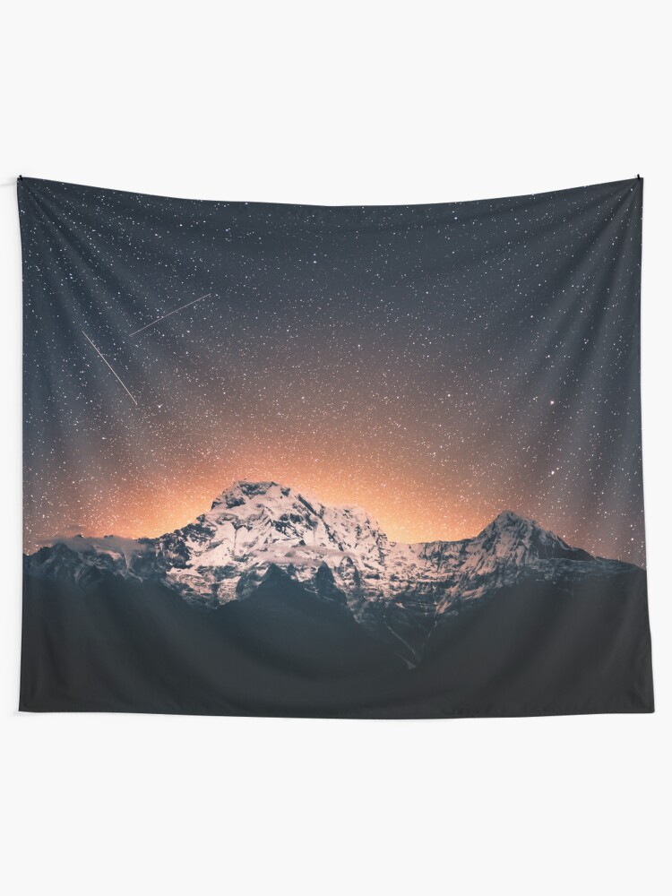 Alternate view of Star Mountain Milky Way Night Tapestry