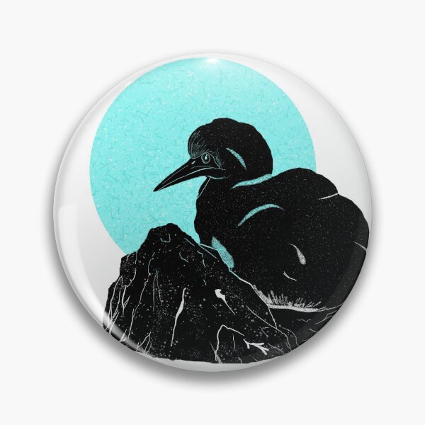 Item preview, Baby gannet linocut designed and sold by FoxglovesCorner.