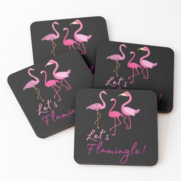 Item preview, let's flamingle, flamingo, pink, art, canvas, bird, feather, beak, designed and sold by prteacool.