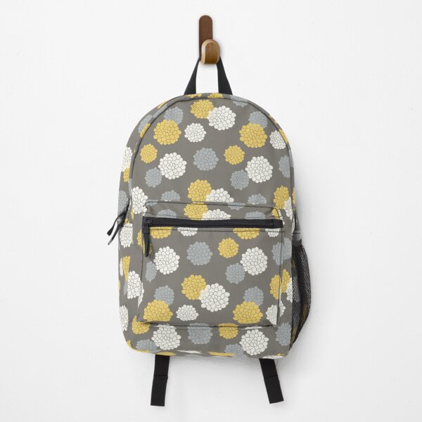Item preview, yellow grey white florals designed and sold by Unalomedesigns.