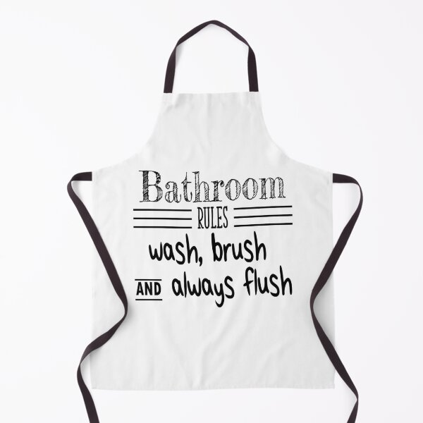 Item preview, Bathroom rules funny mat designed and sold by OddPapayaStudio.