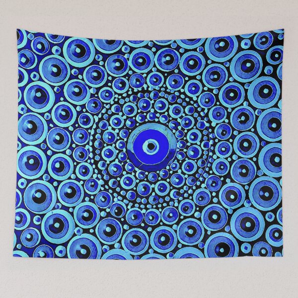 Item preview, evil eye protection in blue  designed and sold by vivroucoart.