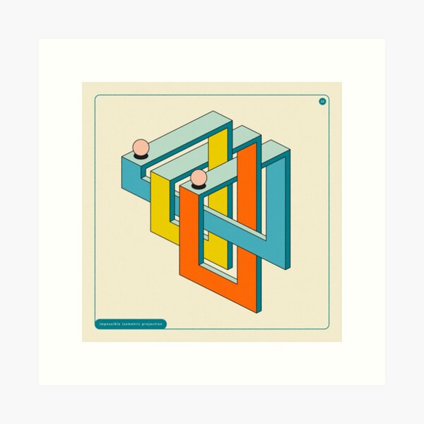 Vista previa del artículo con la obra «GEOMETRÍA IMPOSIBLE 25», diseñado y vendido por JazzberryBlue.