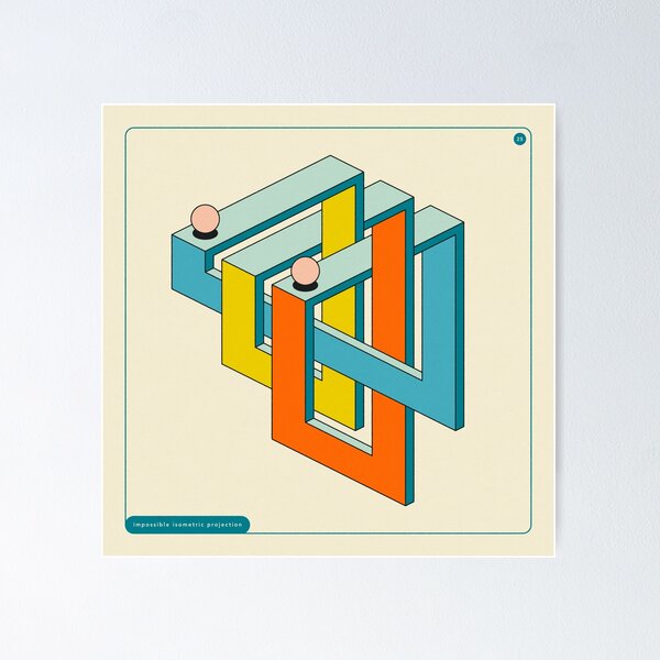 Vista previa del artículo con la obra «GEOMETRÍA IMPOSIBLE 25», diseñado y vendido por JazzberryBlue.