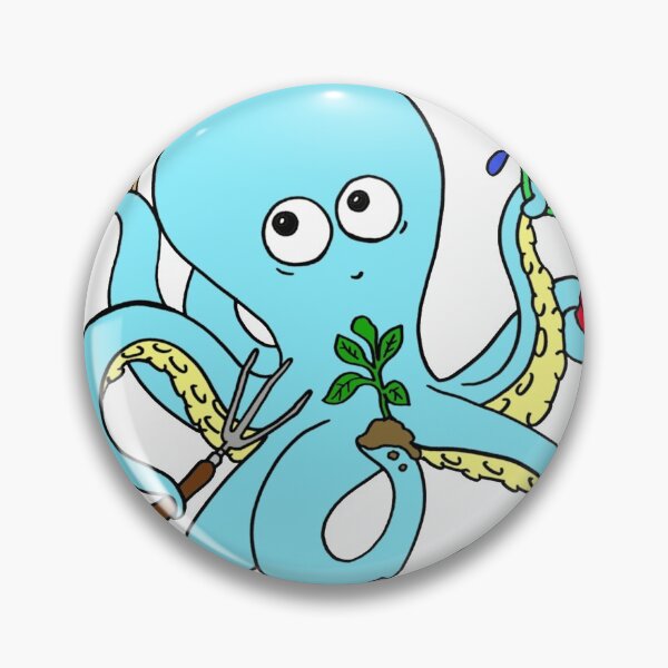 Item preview, Cute and Funny Octopus Gardener Design designed and sold by Monica C. Webster.