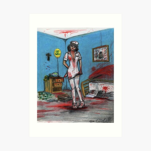 Get Well Soon - Zombie Nurse Art Print