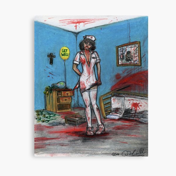 Get Well Soon - Zombie Nurse Canvas Print