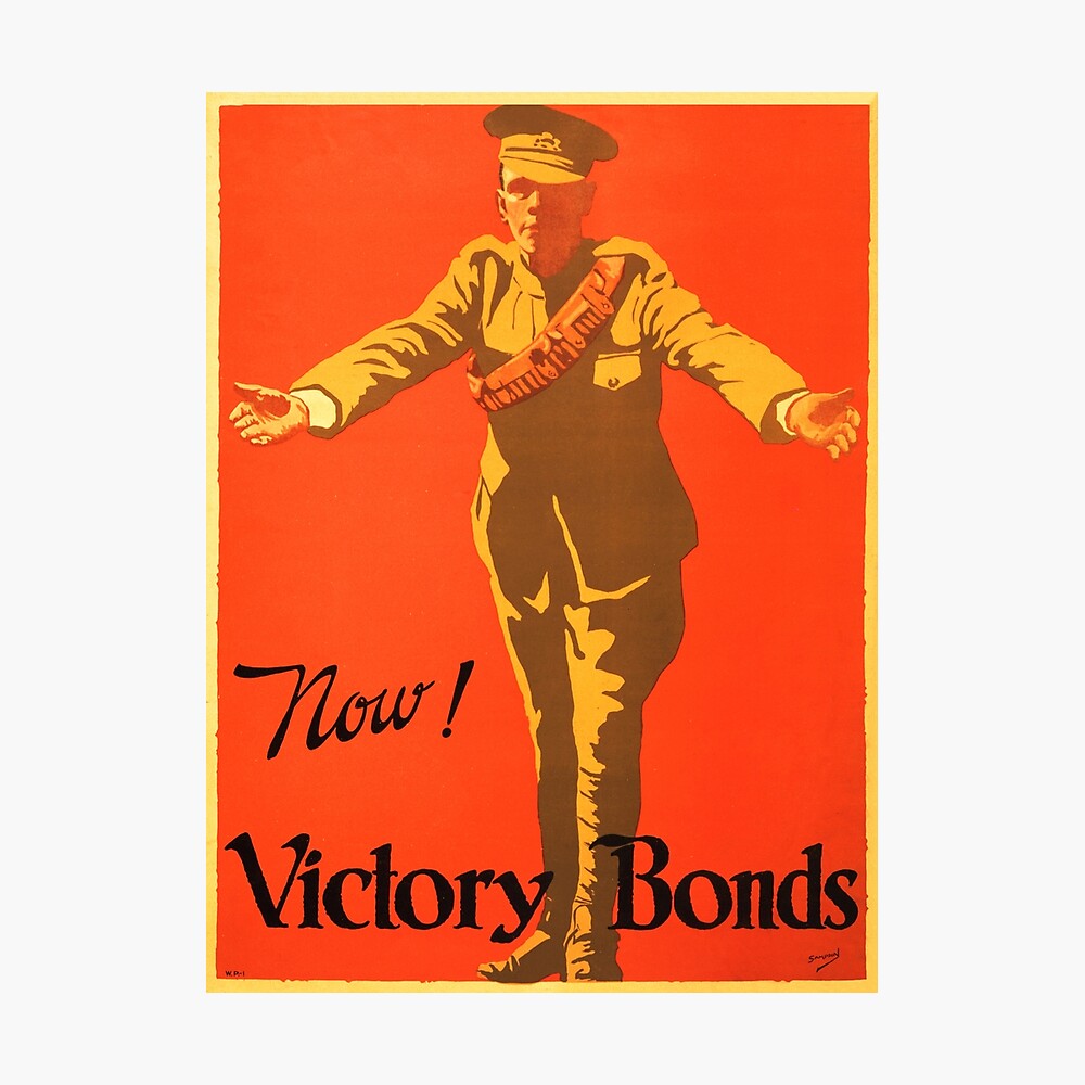 Art print POSTER Victory Bonds Canvas Canada-1917 Now 